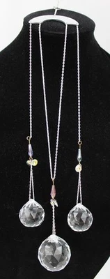 3 BOLAS DE CRISTAL MÓVILES, VIDRIO GENUINO ~ 30 MM ~ 30 MM ~ 40 MM ~ FACETADAS ~ ORNAMENTADAS ~ PRISMA ~ CAPTURA DEL SOL Foto 1 de 4