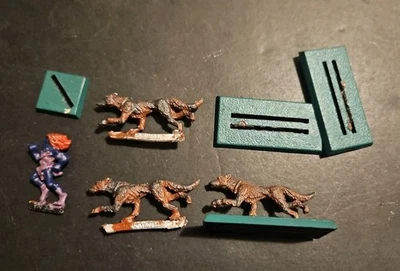 Warhammer Fantasy Old World Wood Elf Elves Beastmaster Beast Master & Hounds Lot - Image 1 of 4