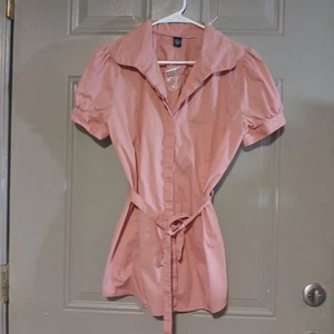Blusa Top Mujer OCI Manga Corta Abotonada Talla XL Elastizada - Imagen 1 de 14
