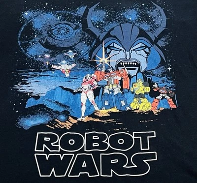 Camiseta Transformers Robot Wars preta tamanho adulto XL Prime Bumble Bee - Imagem 1 de 4