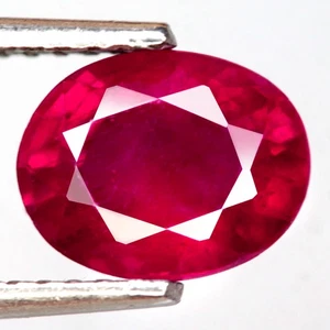 1.94Ct. Natural Gemstone Ruby Hot Red Oval Facet Heated Madagascar Ravishing! - Picture 1 of 7
