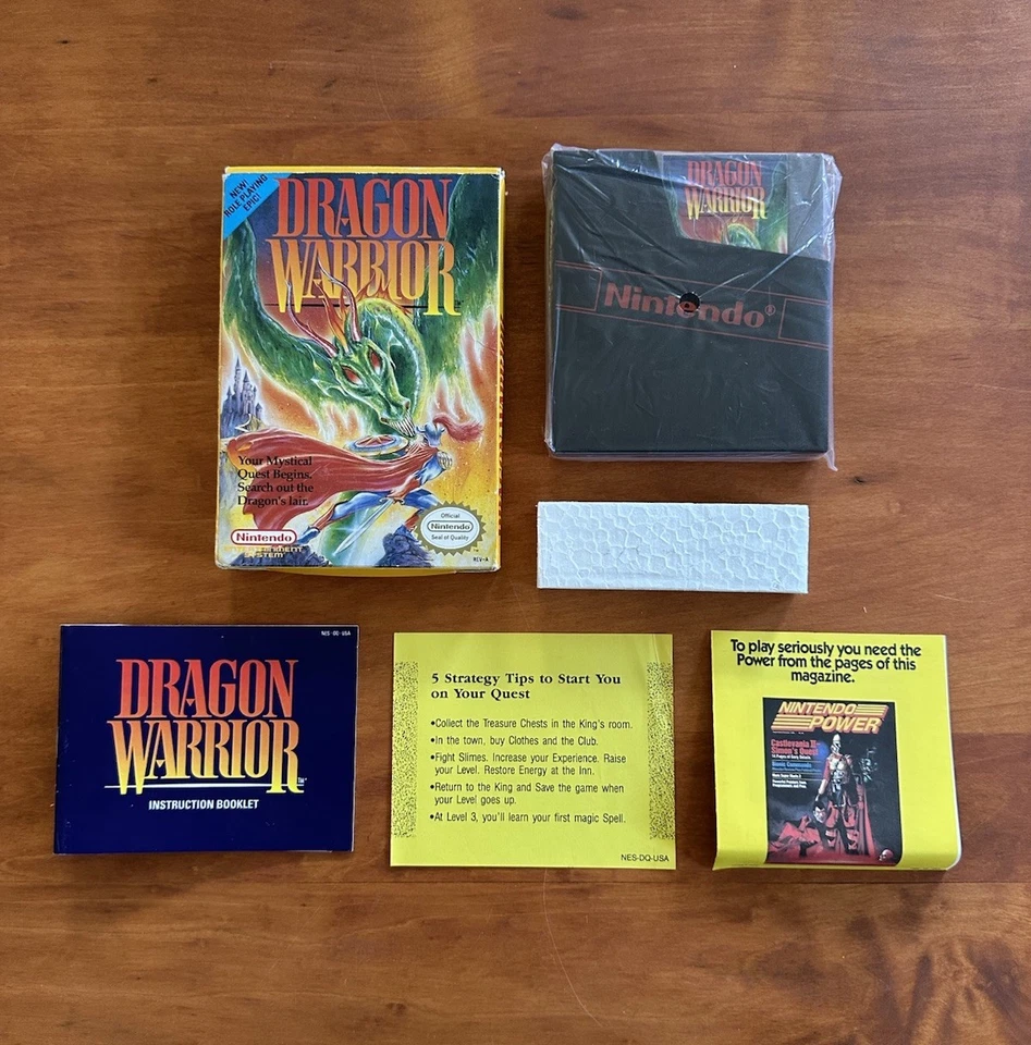 Dragon Warrior (Nintendo NES) Excellent Cond CIB Complete w/ Inserts & Tested - Image 1 of 4