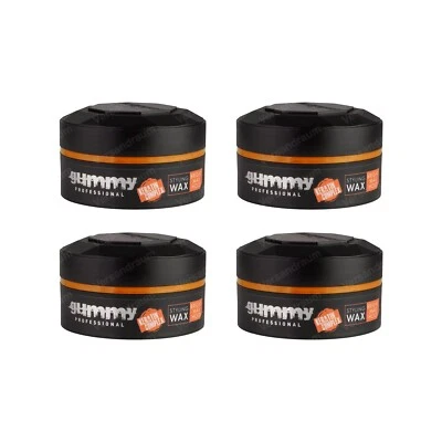 4x Fonex Gummy Styling Wax Orange Bright Max Hold 4er Set (600ml) Haarwachs - Bild 1 von 4