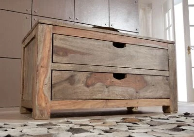 Kommode Nature Grey #0124 Sideboard Schrank Sheesham Palisander grau 87x45x45cm - Bild 1 von 4