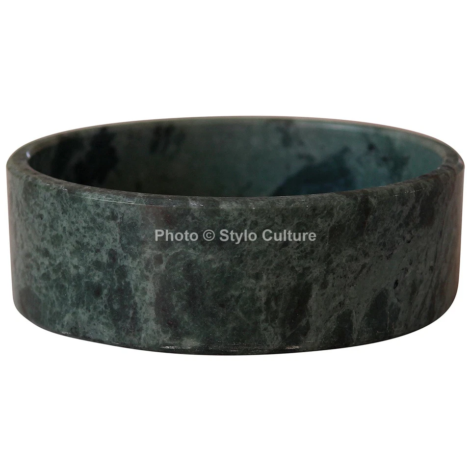 Round Unjoined Large Marble Tray Utility Green Scented Candle Tray for Bedroom - Image 1 of 3