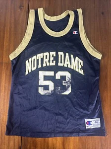 Notre Dame Fighting Irish 53 Champion NCAA Basketball Jersey Size 44 - Picture 1 of 6