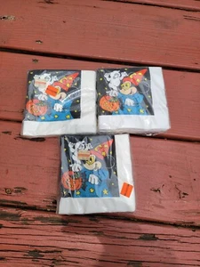  Vintage Mickey Mouse Halloween Paper Party Napkins Donald Duck Pluto Goofy - Picture 1 of 3