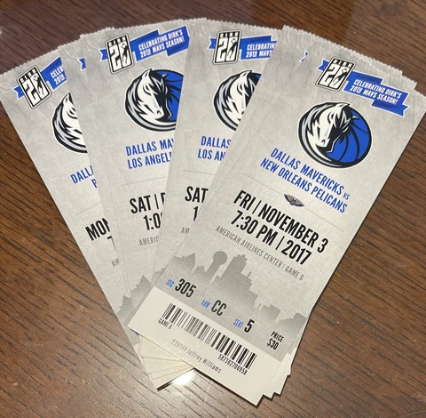 Dallas Mavericks 2017-2018 Unused Season Ticket - Dirk Nowitzki 20th Season Cover
