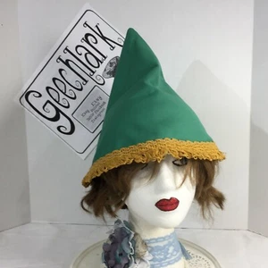House witch hat, green wizard, elf, gnome hood, fairy cap, sz L, Geechlark 6204 - Picture 1 of 7