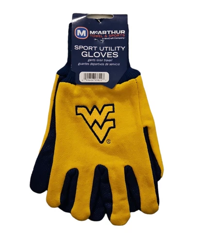 West Virginia Mountaineers Utility Sport Gloves One Size Licensed NCAA Wear Cover