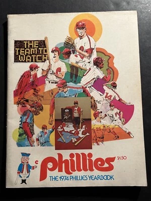 1974 PHILADELPHIA PHILLIES Yearbook LARRY BOWA Luzinski SCHMIDT Steve CARLTON - Image 1 of 4