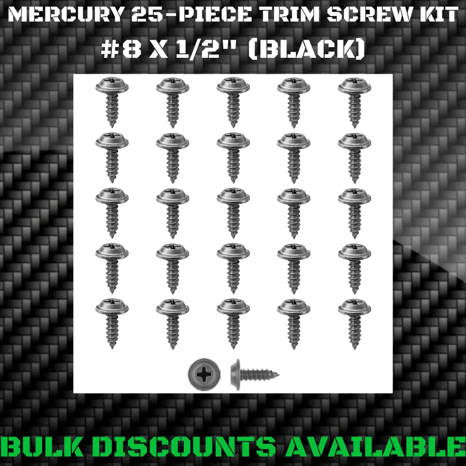 1959+ Mercury Country Cruiser Interior Exterior Wheel Well Molding Trim Screws - Image 1 of 3