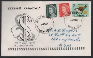 1966 Australia DECIMAL CURRENCY Addressed FDC - Foto 1 di 1
