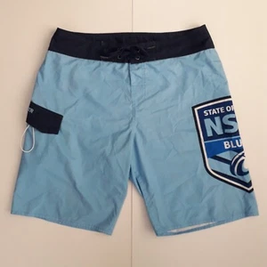 New South Wales Blues Quiksilver Board Shorts Sz 32 State Of Origin Rugby League - Picture 1 of 18
