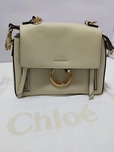 Chloe Faye day 2way Mini Handbag Leather  Shoulder Bag  Ivory color - Picture 1 of 24