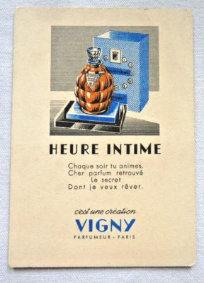 CARTE PARFUMÉE - VIGNY - HEURE INTIME - - Photo 1/2