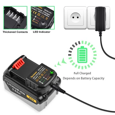 Für Black&Decker 18V/20V Lithium Akku BL2018 LBXR20 LBXR2020 LBX20 EU Ladegerät - Bild 1 von 4