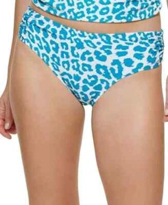 Calvin Klein Blue Animal Print Classic Mid-Rise Bikini Bottom Size Medium 2512 - Picture 1 of 2