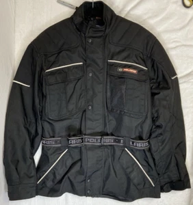 Polaris DuPont Thermolite Size Large Motorcycle Snowmobile Jacket Racing Black - Picture 1 of 16