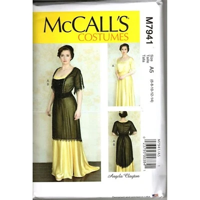 McCalls M7941 Misses 6 to 14 Historical Costume Titanic Dress Sewing Pattern New - Image 1 of 2