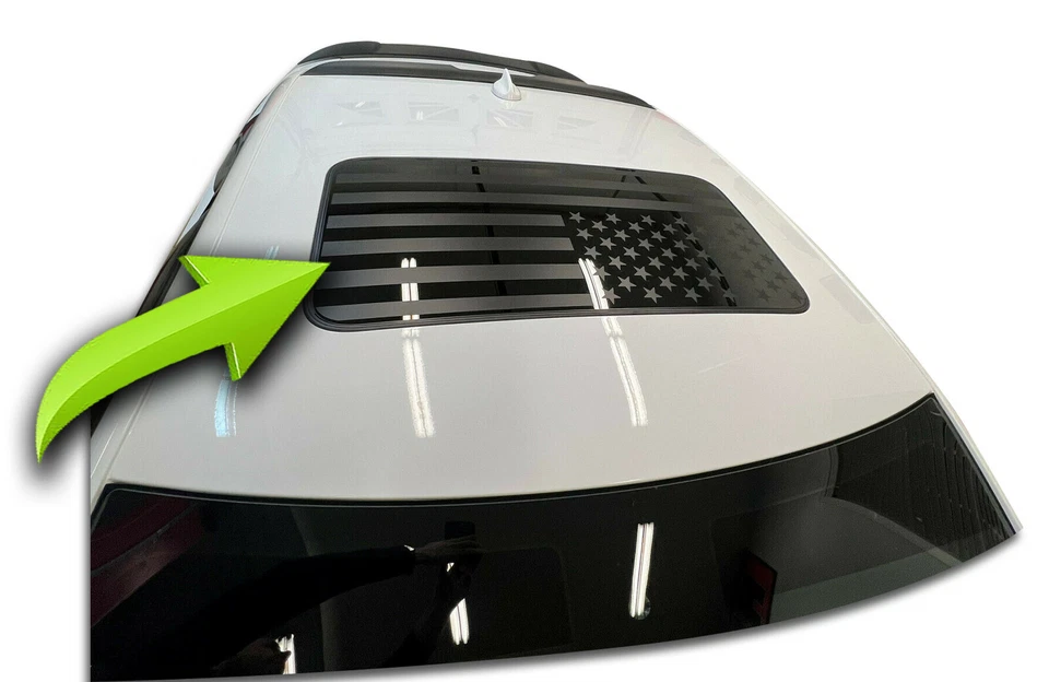 American Flag Sunroof Decal 1 - FITS Ford Mustang Fiesta Focus F-150 Explorer - Image 1 of 2