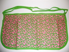 Pink / Green Waist Apron with 3 large pockets. New!
