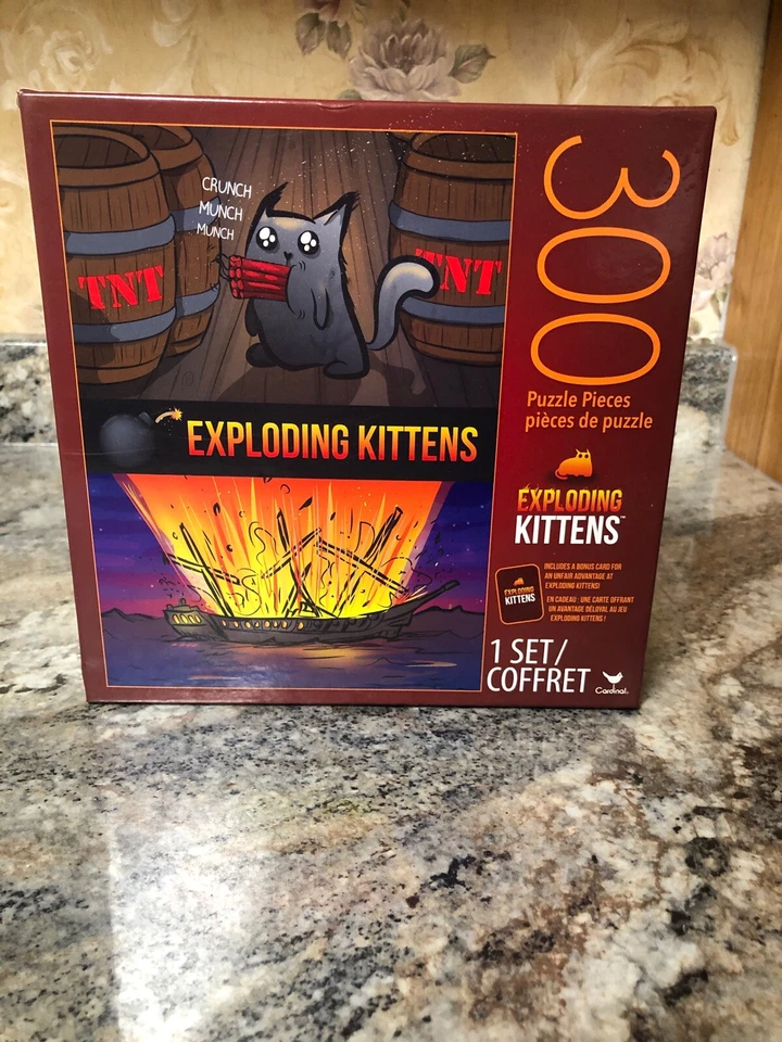 New Cardinal Exploding Kittens 300 Piece Puzzle - Изображение 1 из 4