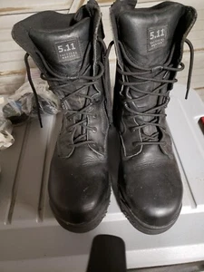 Mens 5.11 Tactical Side Zip Black Boots Size 13  - Picture 1 of 4