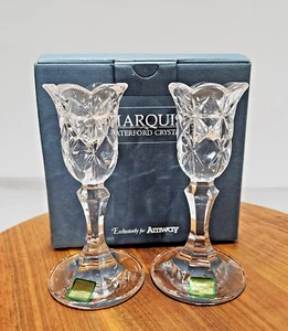 Marquis Waterford Crystal 6" Candlestick Pair made in Austria - Picture 1 of 8