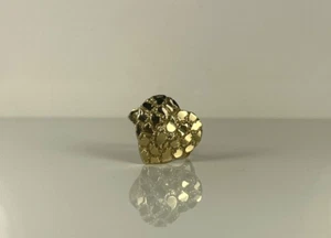 10K Yellow Gold Heart Nugget Ring Size 7.5 - Picture 1 of 7