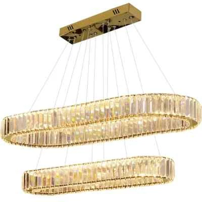 Oval Led Pendant Light Kitchen Island Chandelier Dining Room Dimmable Lamp - Image 1 of 4