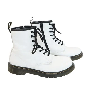 Doc Martens Air Wair Combat Platform Boots White JY004 SH11V Women's 6 Men's 5 - Picture 1 of 10