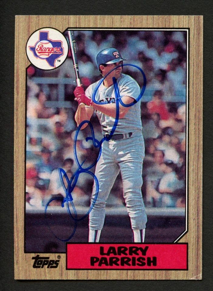Tarjeta coleccionable de béisbol Topps 1987 autógrafo firmado por Larry Parrish #629 Foto 1 de 1