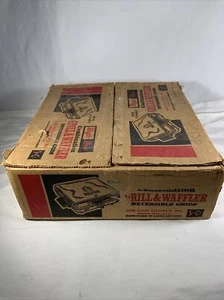 Vtg Magic Maid 9150 Chrome Automatic Electronic Combination Grill & Waffle Maker - Picture 1 of 12