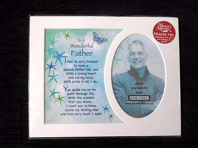 Wonderful Father Memory Mount Gift For A Photo Frame With Dad Poem Message New - Image 1 of 4