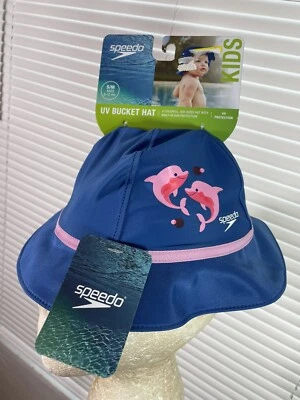 Speedo плавать крышка УФ 50 + синий розовый ведро морской звезды пляж Baby девочки размер S/M 6-12 М - Изображение 1 из 4