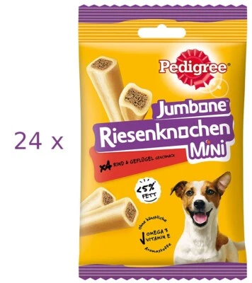 Pedigree Jumbone Riesenknochen Mini (€ 11,89/kg) Kauknochen gefüllt 24 x 160 g - Bild 1 von 2