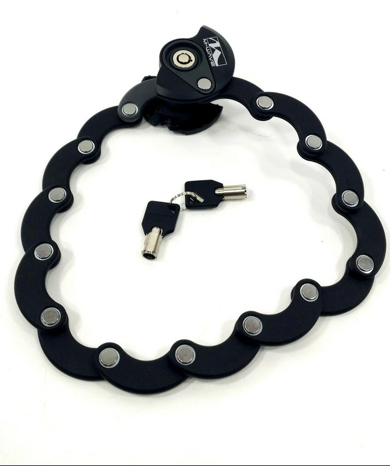 M-Wave F600D Disc Type Folding Bicycle Lock Heavy Duty Space Saving - Image 1 of 4