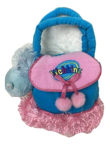 Ganz Webkinz Girl Plush Animal Toy Blue Hippo & Carrier Set No Code - Picture 1 of 6