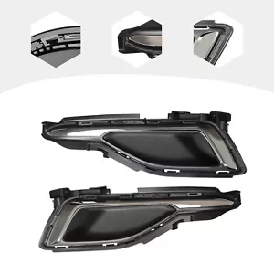 Pair Fog Light Lamp Cover Front Bumper Bezel Trim For 2015-2017 Hyundai Sonata - Picture 1 of 9