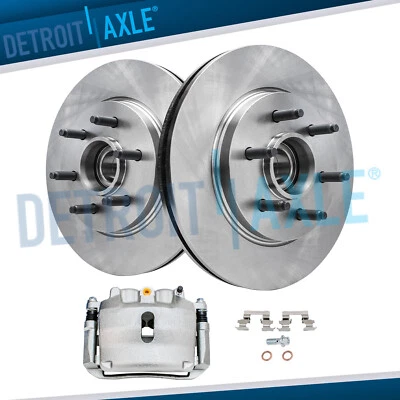 Rotores de freno de disco delanteros 2x2 y pinza de freno derecha para Ford F-150 2004 2005 6 tacos Foto 1 de 4