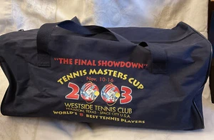2003 Tennis Masters Cup Sports Duffle Bag Houston TX Westwide Tennis Club 20x9” - Picture 1 of 6