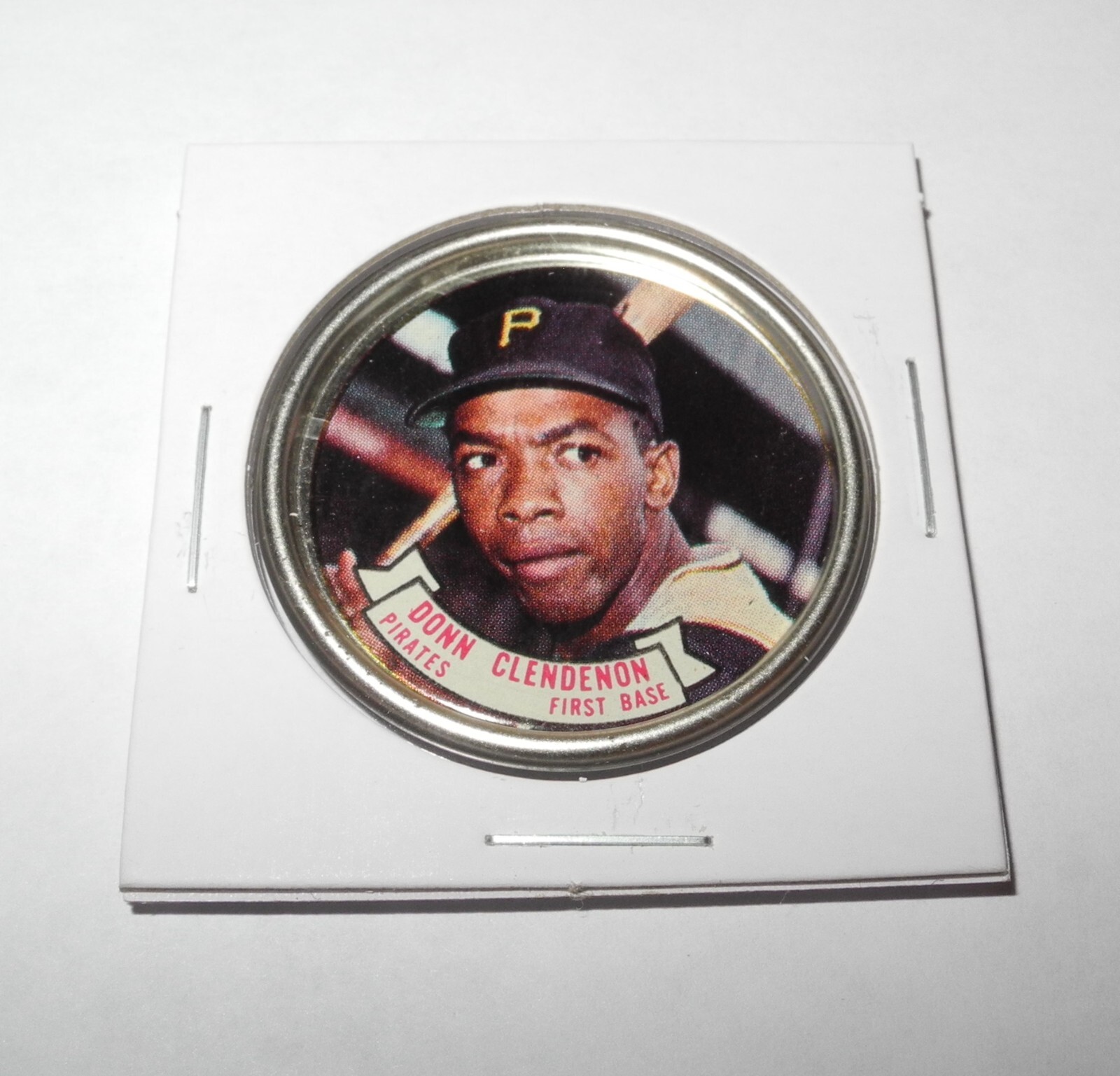 1964 Topps Baseball Coin Pin #15 Donn Clendenon Pittsburgh Pirates NEAR MINT