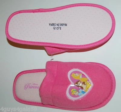 Chinelos MENINAS DISNEY PRINCESS rosa COSTAS ABERTAS slip on L solas de aderência de 2-3 pontos - Imagem 1 de 2
