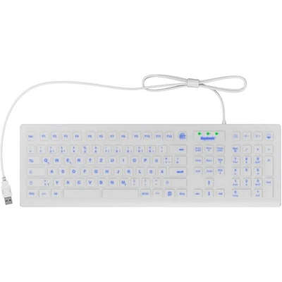 KeySonic Tastatur KSK-8031INEL-WH (DE) Industrietastatur weiß - Bild 1 von 4