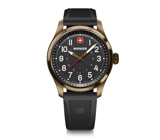 Reloj Wenger Terragraph 43 mm esfera negra silicona 01.0541.125 Foto 1 de 1