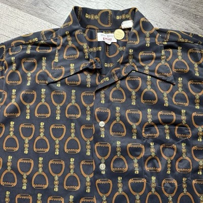 Cuello Daga Mr. Big Enro Vintage Años 70 Negro Manga Corta 100% Nylon AOP Foto 1 de 4