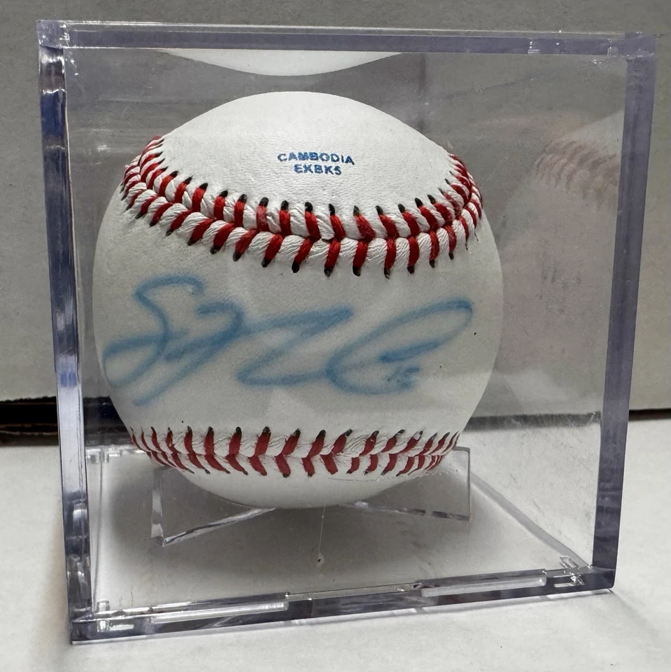 SEAN NEWCOMB ATLANTA BRAVES AUTOGRAFIADO/FIRMADO MLB BÉISBOL - CACHORROS Y ATLÉTICOS Foto 1 de 4