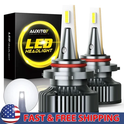 AUXITO CANBUS 9005 LEDs Headlights Xenon White Kit 12V Low Beam Bulbs Y13 Series - Image 1 of 4