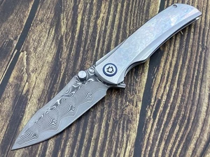 SixLeaf Folding Knife RWL34+VG10 Blade RWL34+PMC27 Handle Pocket Knife SL-86-3 - Picture 1 of 11